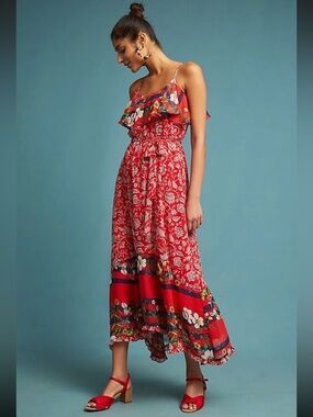 NWT Anthropologie One September Zuri Spring Summer Midi Dress, Size Small